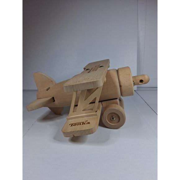 Tonka Wooden Toy Airplane – Natural Wood – Vintage Style – Minor Flaw - Picture 6 of 7
